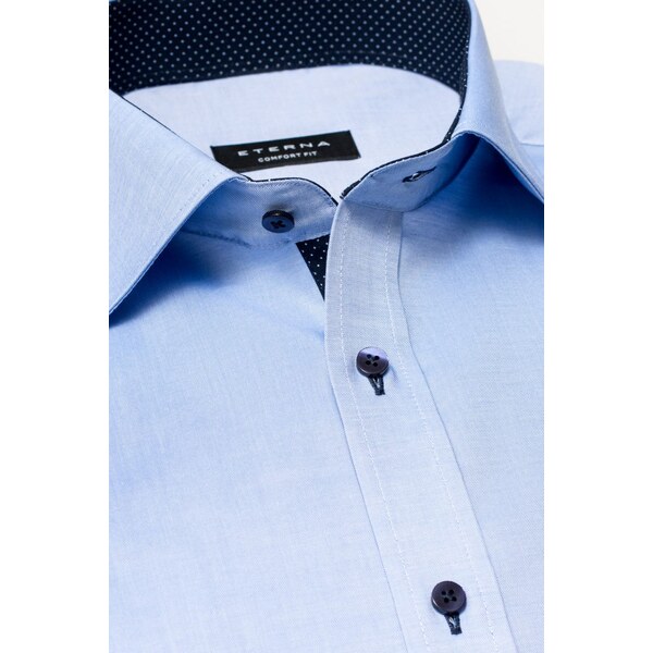 Pánska košeľa ETERNA Comfort Fit Royal Oxford modrá s navy kontrastom 13336369