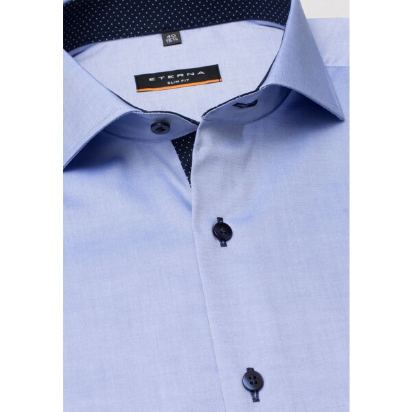 Pánska košeľa ETERNA Slim Fit Royal Oxford modrá s navy kontrastom Non 13336392