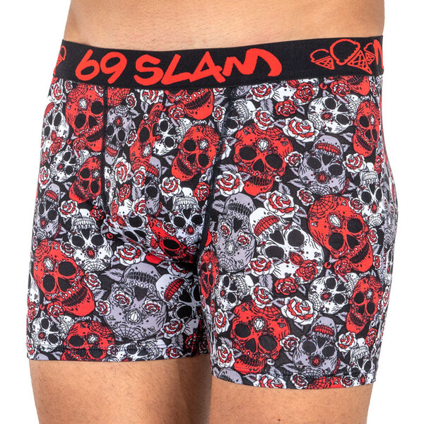 Pánske boxerky 69SLAM fit bamboo red sugar crane 65182295