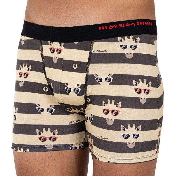 Pánske boxerky 69SLAM fit bamboo giraffe stripes 65826831