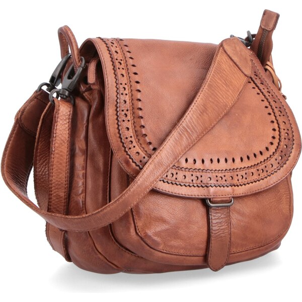 Kožená kabelka crossbody Noelia Bolger koňaková NB 2030 KO 17715063