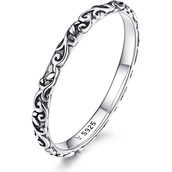 Emporial strieborný prsteň Retro vzory 31396430