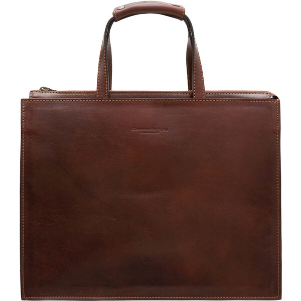 Glamorous by GLAM Santa Croce Kožená aktovka do ruky - koňaková 13816487