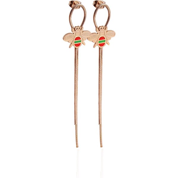 BM Jewellery Náušnice včielka rose gold S941080 14212231