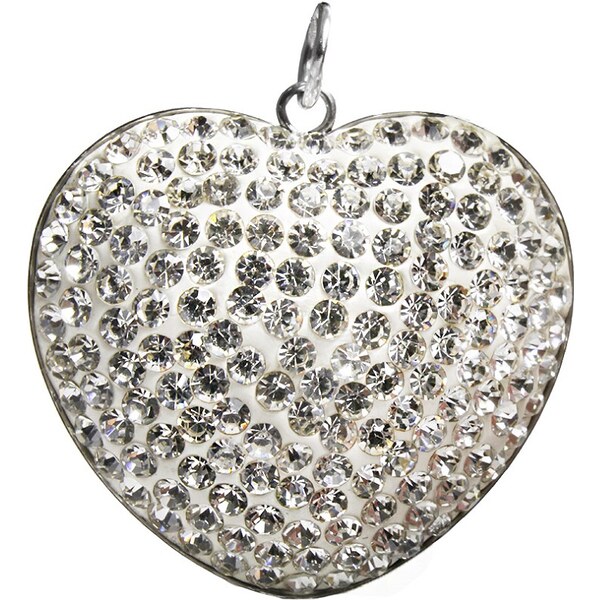 BM Jewellery Dámsky prívesok srdce so zirkónmi z chirurgickej ocele 14212220