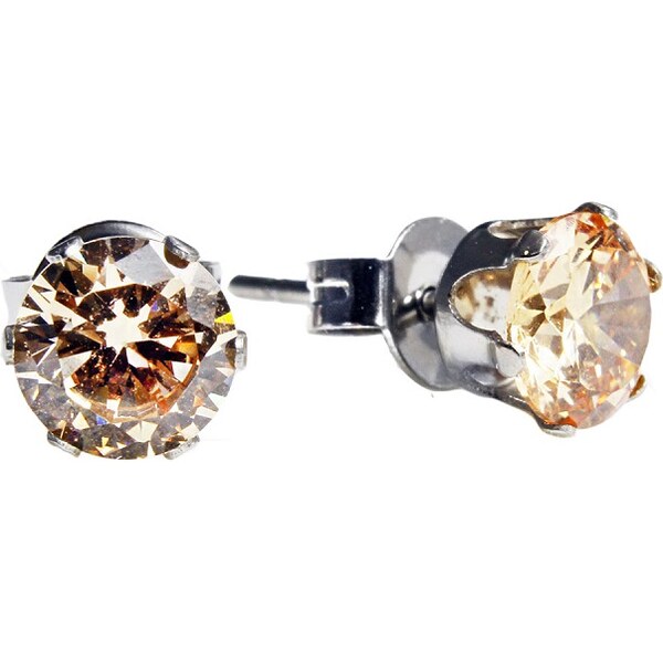 BEMI Design Náušnice s oranžovým zirkónmi ⌀ 0,6 cm S935035 14212225