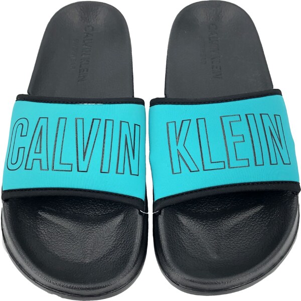 Plážové šľapky KW0KW00728 tyrkysová - Calvin Klein 14101995