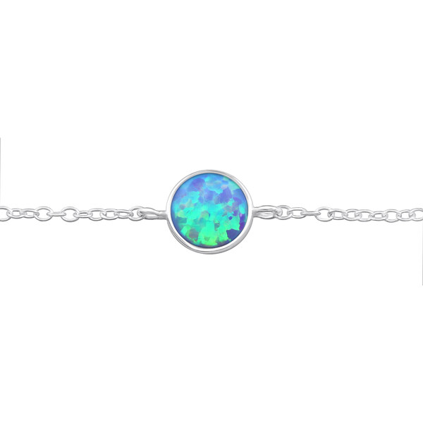 Glory strieborný náramok modrý Opál S1007 14190786