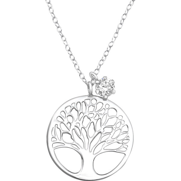 Glory strieborný náhrdelník Strom života so zirkónom S1015 14190800