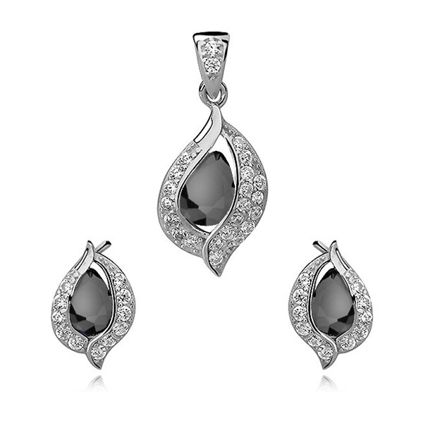 Olivie Sada strieborných šperkov LUNA BLACK 2995 14271806