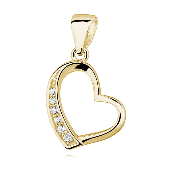 Olivie Strieborný prívesok ZLATÉ SRDCE 3054 66096336