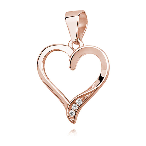 Olivie Strieborný prívesok RUŽOVÉ SRDCE 3064 10470075