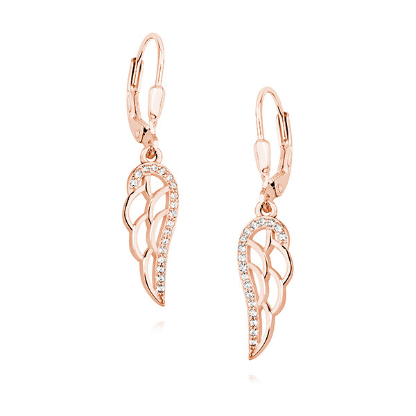 Olivie Strieborné náušnice KRÍDLO ROSE 3072 10471393