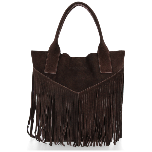 Dámska kabelka shopper bag Vittoria Gotti čokoládová VPOS9 60879473