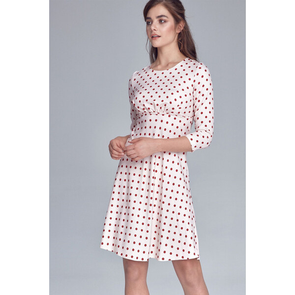 Glara Bodkované ačkové šaty s 3/4 rukávom 14236717