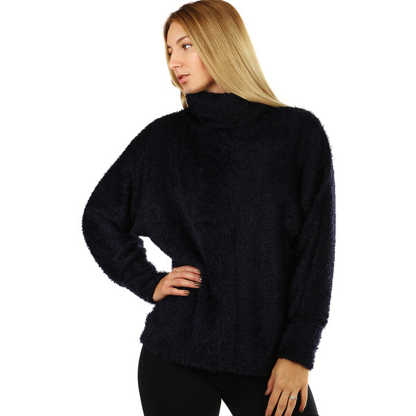 Glara Dámsky chlpatý rolák s netopýrimi rukávmi 36988203