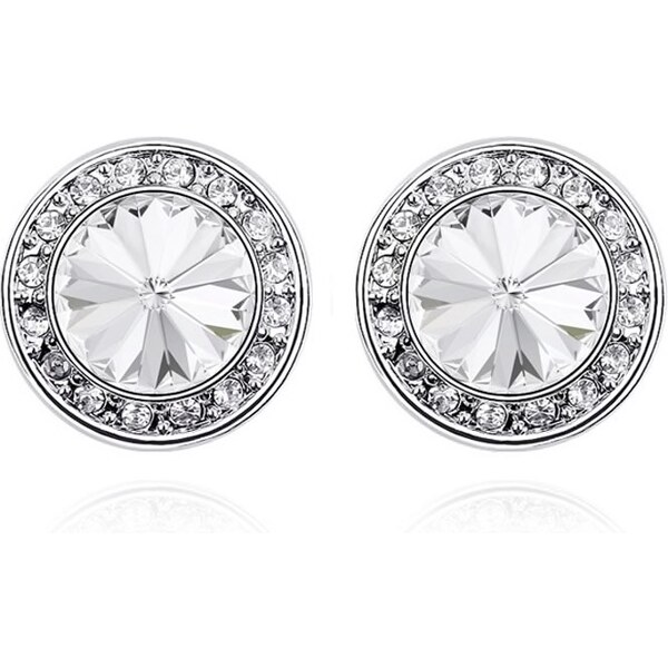 Glory Krištáľové náušnice Bella číre so zirkónmi 915 8470922