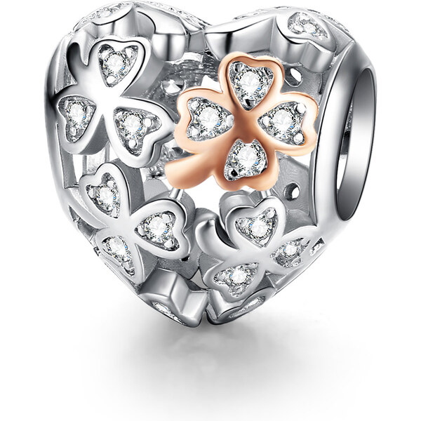 Emporial strieborný prívesok Milovaný štvorlístok pre šťastie 24464448