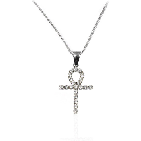 BM Jewellery Náhrdelník zirkónový kríž z chirurgickej ocele S962090 15617476