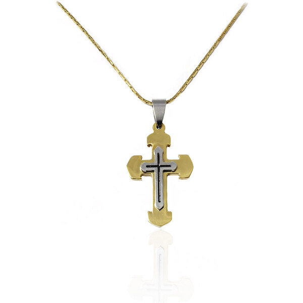 BM Jewellery Náhrdelník krížik z chirurgickej ocele S963090 15617477