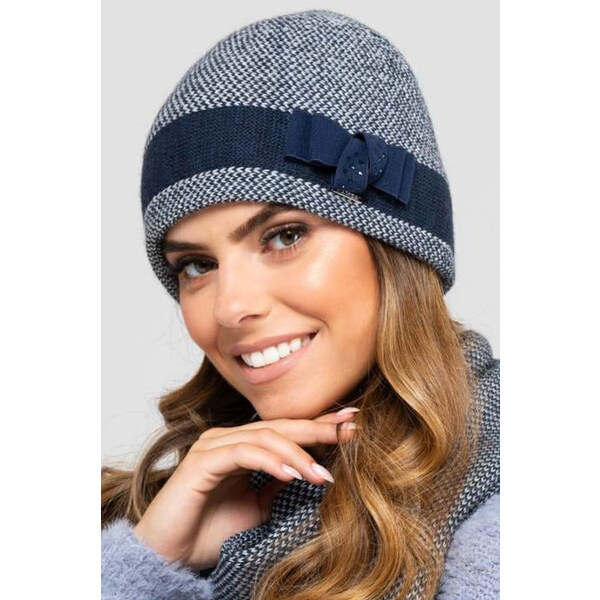 Kamea Tmavomodrá elegantná zimná dámska čiapka Katalonia, Farba 15129758