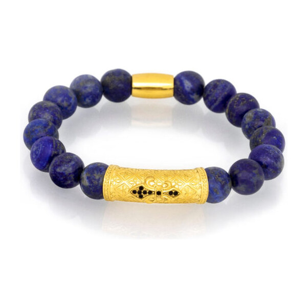 Náramok z matného lazuritu Zlatý Trimakasi 21937687