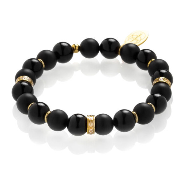 Čierny náramok z kameňov pre ženy Infinity Trimakasi 21937739