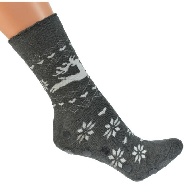 AURA.VIA Zimné sivé ponožky CHRIS 14472711