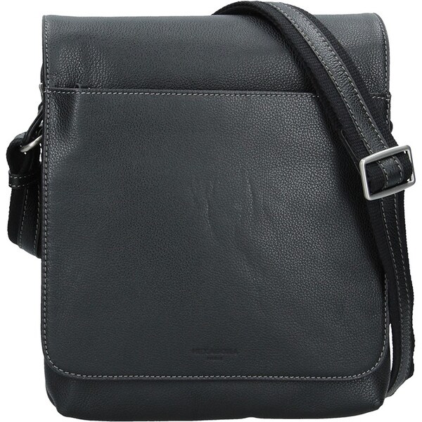 Pánska kožená taška cez rameno Hexagona Norbert - čierna 14497933