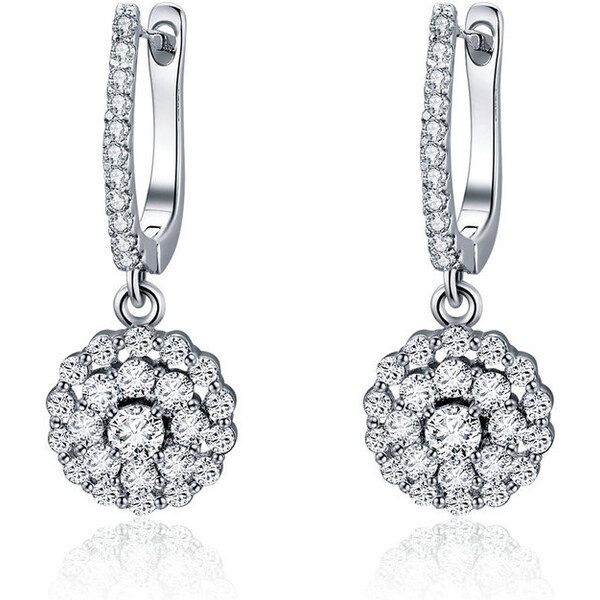 Glory strieborné náušnice Kvety S1054 14536491