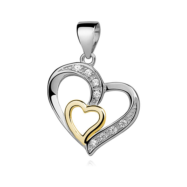 Olivie Strieborný prívesok SRDCE V SRDCI 3300 11679951
