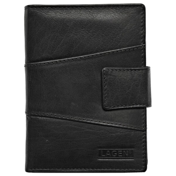 Lagen Pánska kožená peňaženka V-299 čierna 35335420