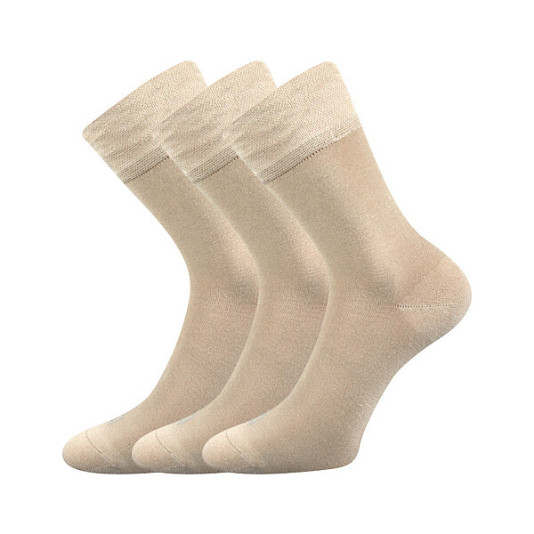 DELI klasické bambusové antibakteriálne ponožky Lonka Běžová 43-46 3 46944204