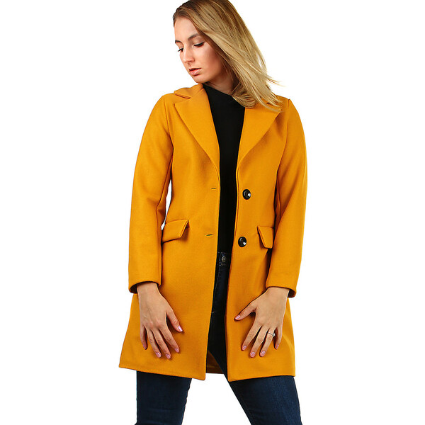 Glara Zimný jednofarebný kabát 28843251