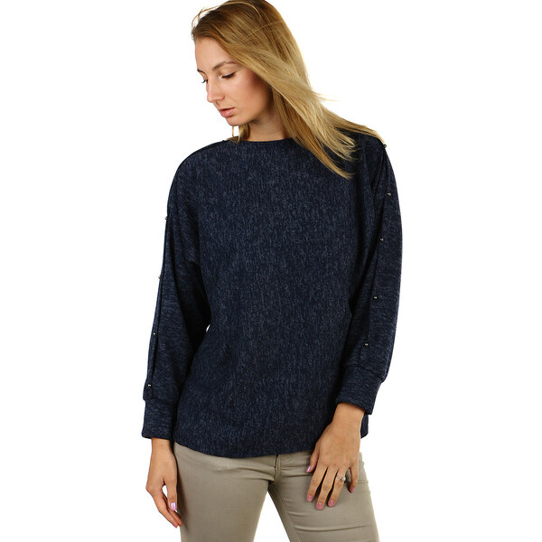 Glara Dámske mikinové tričko melírované 36988215