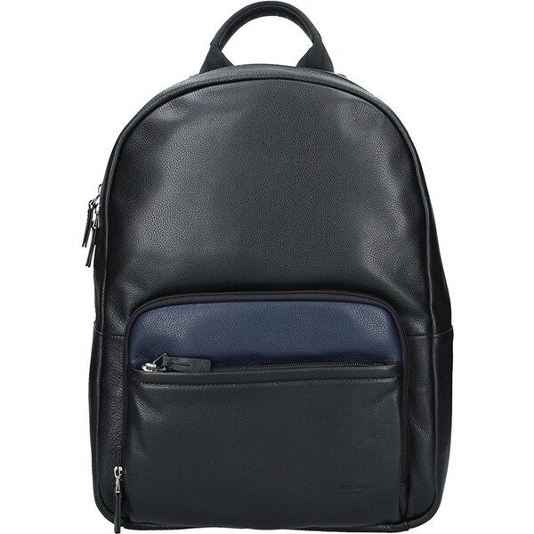 Pánsky kožený batoh Hexagona Lion - čierno-modrá 48227444