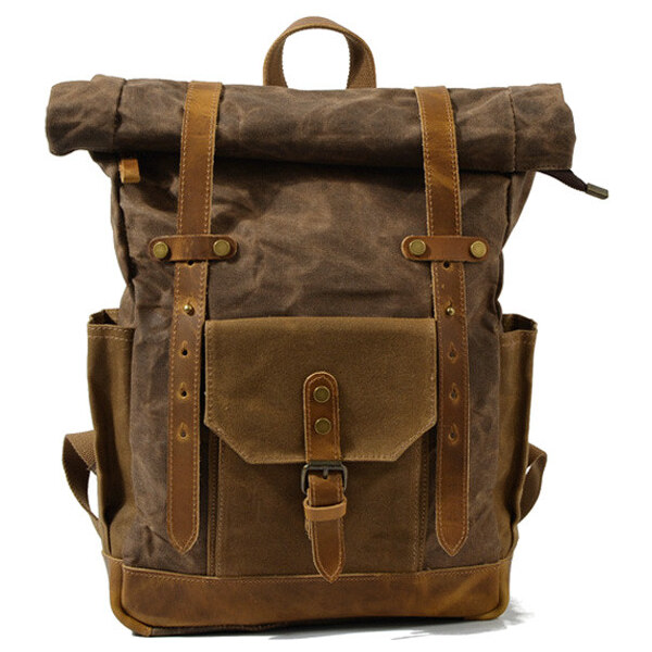 Glara Rolovací plátený nepremokavý batoh 29091630