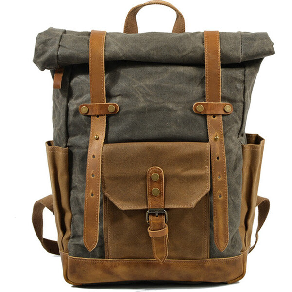 Glara Rolovací plátený nepremokavý batoh 29091631