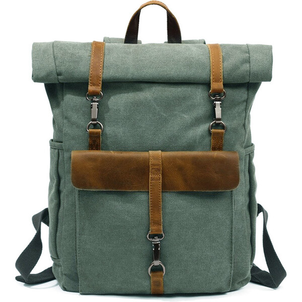 Glara Retro rolovací plátený batoh 33521616