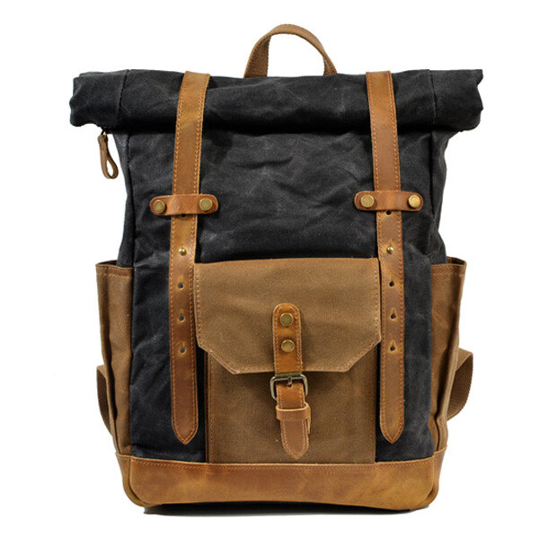 Glara Rolovací plátený nepremokavý batoh 29091632