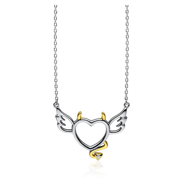 Olivie Strieborný náhrdelník ANJEL a DIABOL 3400 14843289