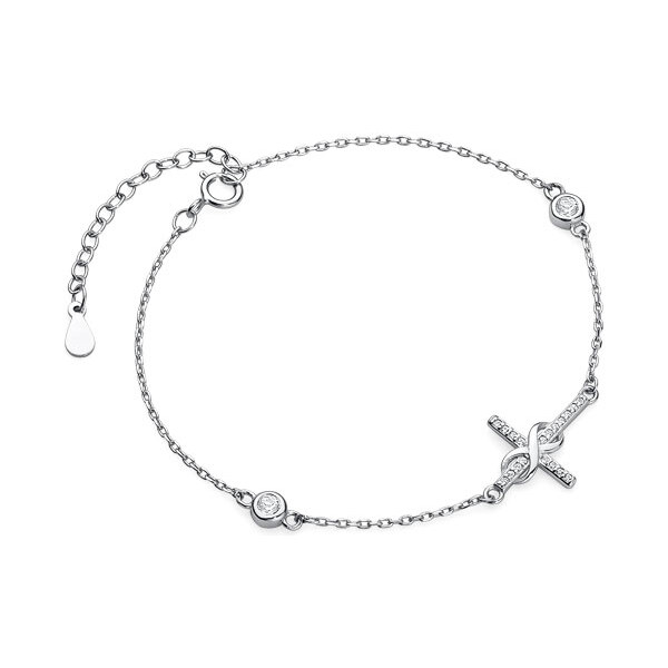 Olivie Strieborný náramok KRÍŽIK NEKONEČNO 3397 14843292