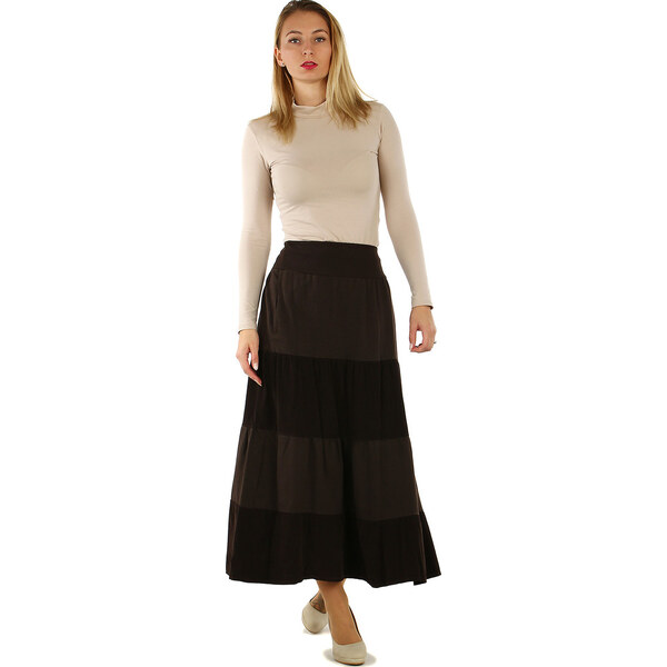 Glara Dámska dlhá menčestrová sukňa 28175183