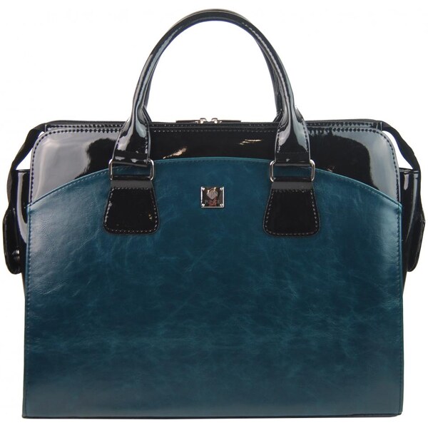 PUNCE LC-01 modrá petrolejová dámska kabelka pre notebook do 15.6 14870754