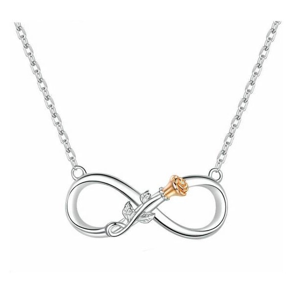 Glory strieborný náhrdelník Nekonečno Rose 63213179