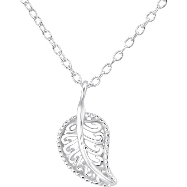 Glory strieborný náhrdelník Lístok S1072 14841697