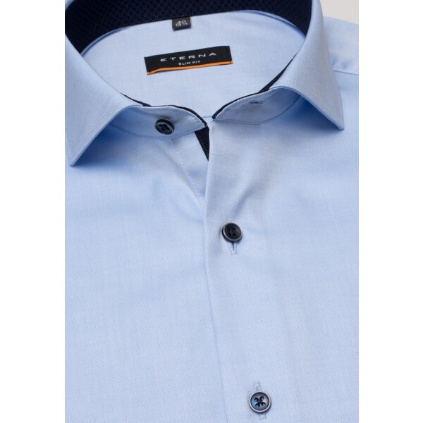 ETERNA Slim Fit pánska košeľa modrá nepriesvitná s tmavo modrým 15401779