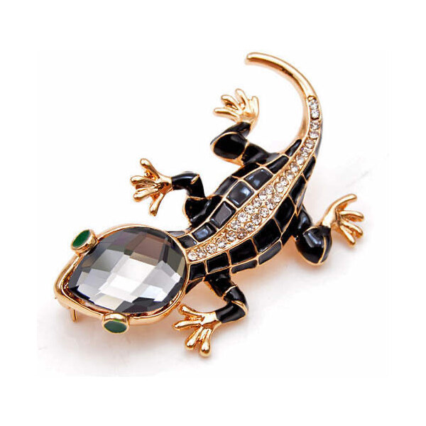 Glory Brošňa Jašterička s krištáľmi 2119 15096433