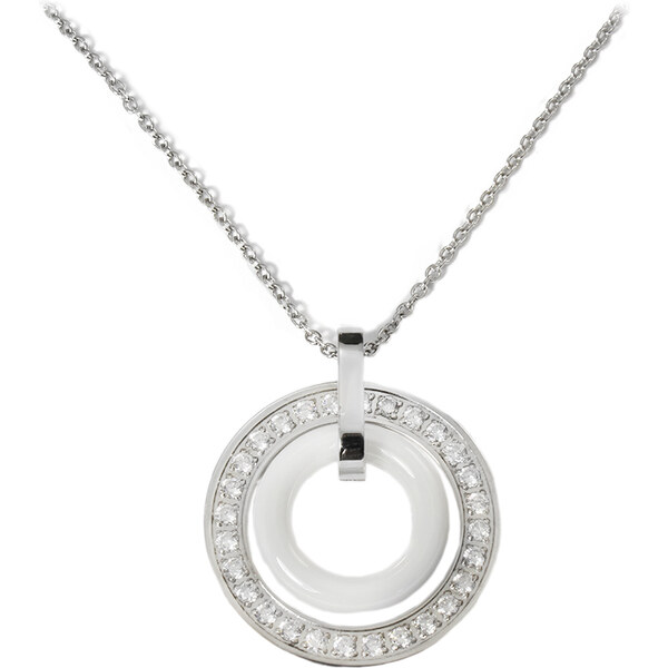 BM Jewellery Dámsky náhrdelník so zirkónom z chirurgickej ocele 15617488