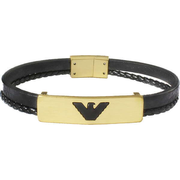 BM Jewellery Pánsky kožený náramok Gold S975190 15617490